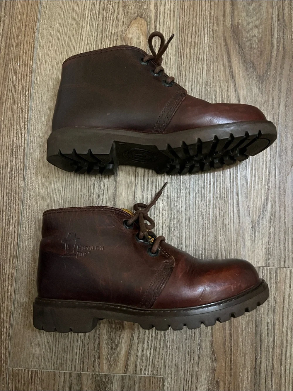 Havana Joe Brown Leather Chukka Boots - Classic Lace-Up 36